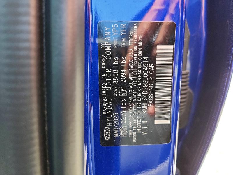Продажа на аукционе авто 2025 Hyundai Elantra, vin: KMHLS4DG9SU004514, номер лота: 54386796