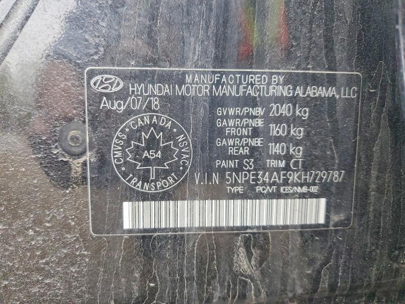 Продажа на аукционе авто 2019 Hyundai Sonata, vin: 5NPE34AF9KH729787, номер лота: 52560856