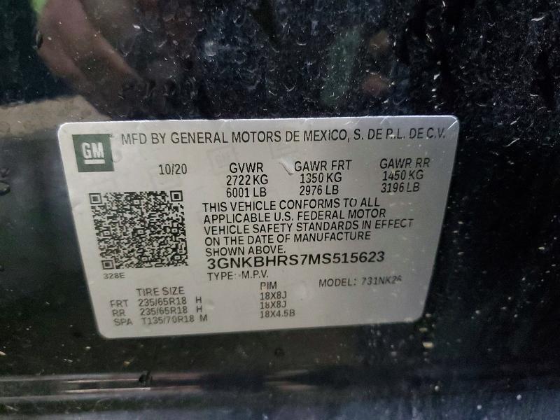 Продажа на аукционе авто 2021 Chevrolet Blazer, vin: 3GNKBHRS7MS515623, номер лота: 53754946