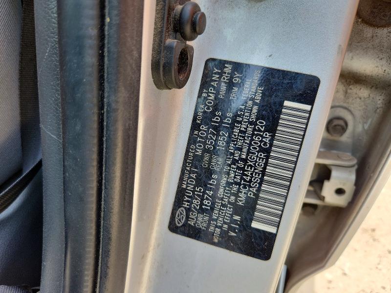 53982456 :رقم المزاد ، KMHCT4AEXGU006120 vin ، 2016 Hyundai Accent مزاد بيع