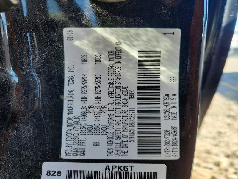 Aukcja sprzedaży 2016 Toyota Tundra, vin: 5TFUW5F10GX526711, numer aukcji: 53582856