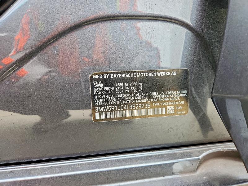 Продажа на аукционе авто 2020 Bmw 330i, vin: 3MW5R1J04L8B29236, номер лота: 52238876