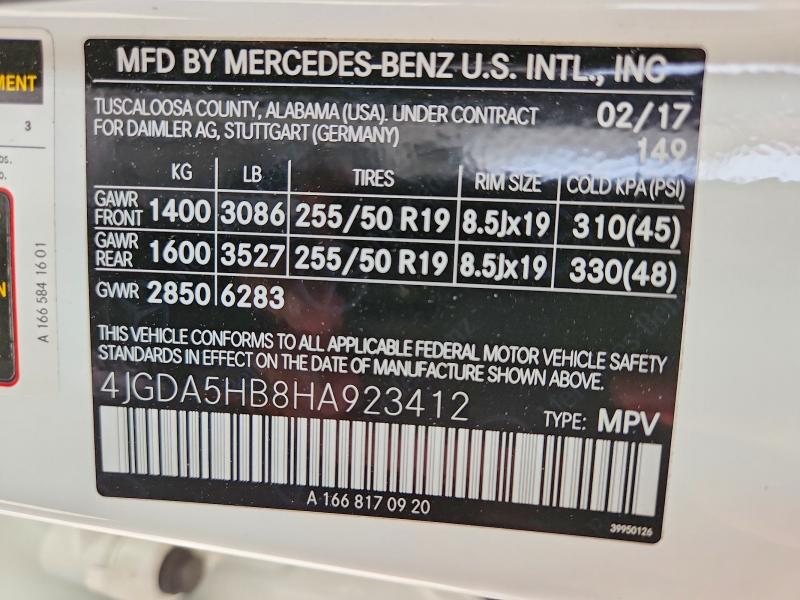 Продажа на аукционе авто 2017 Mercedes-benz Gle, vin: 4JGDA5HB8HA923412, номер лота: 54676486