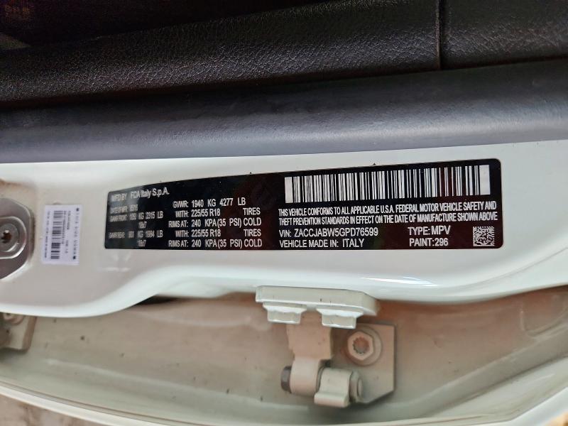 Продажа на аукционе авто 2016 Jeep Renegade, vin: ZACCJABW5GPD76599, номер лота: 52073346