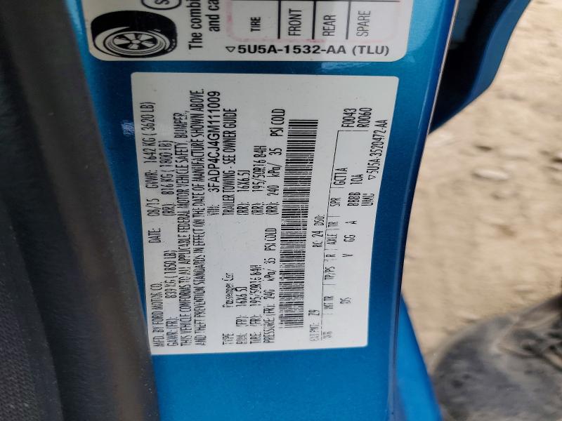 Aukcja sprzedaży 2016 Ford Fiesta, vin: 3FADP4CJ4GM111009, numer aukcji: 54400436