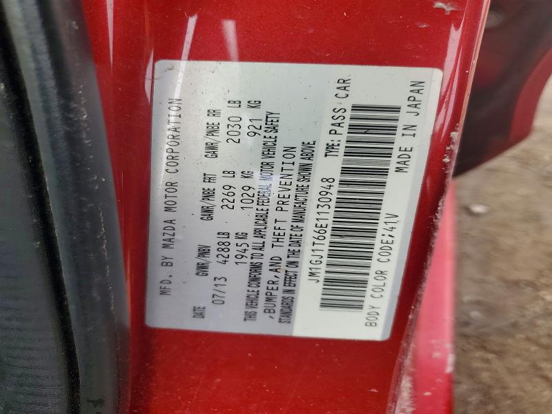 53525896 :رقم المزاد ، JM1GJ1T66E1130948 vin ، 2014 Mazda 6 مزاد بيع