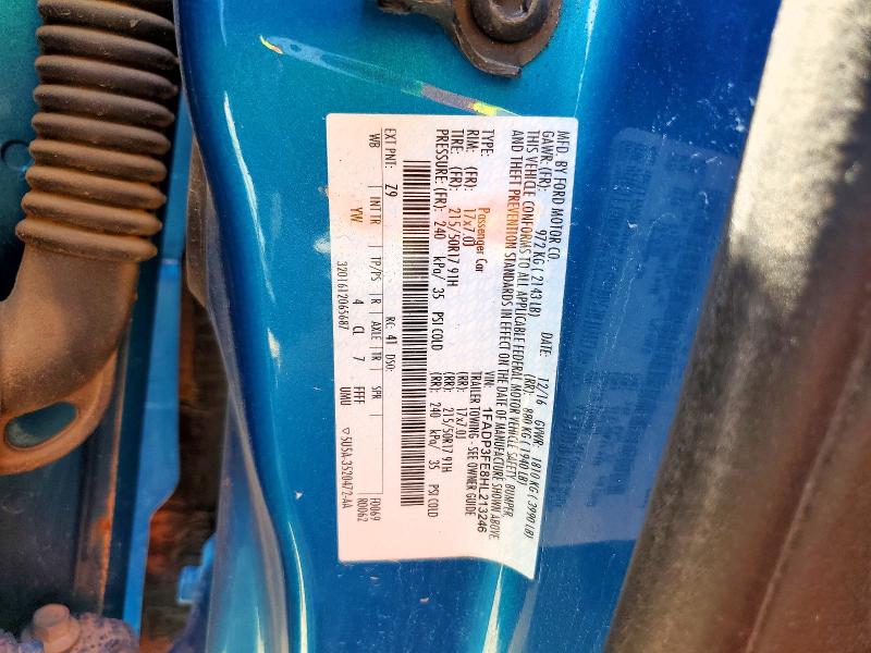 54625106 :رقم المزاد ، 1FADP3FE8HL213246 vin ، 2017 Ford Focus مزاد بيع