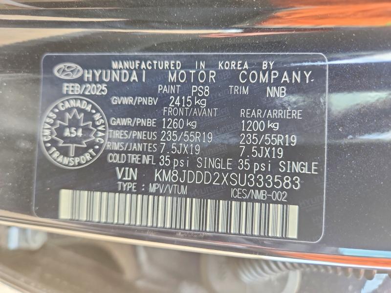 Aukcja sprzedaży 2025 Hyundai Tucson, vin: KM8JDDD2XSU333583, numer aukcji: 54829986