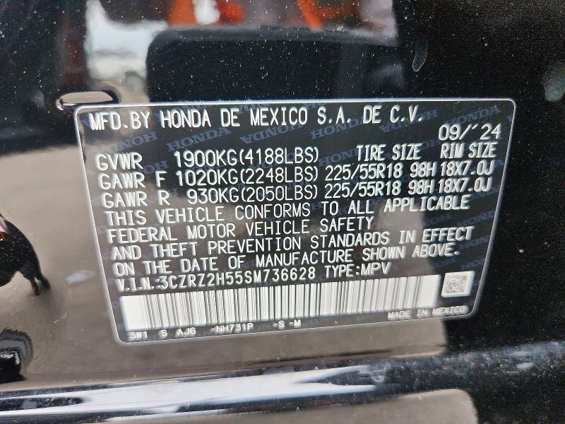 Продаж на аукціоні авто 2025 Honda Hr-v, vin: 3CZRZ2H55SM736628, номер лоту: 52883466