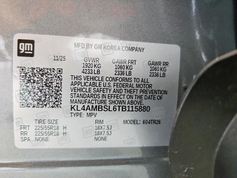 2026 Buick Encore Gx მანქანა იყიდება აუქციონზე, vin: KL4AMBSL6TB115880, აუქციონის ნომერი: 54166926