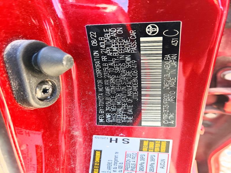 Aukcja sprzedaży 2022 Toyota Corolla, vin: JTDEAMDE8NJ061419, numer aukcji: 55245286