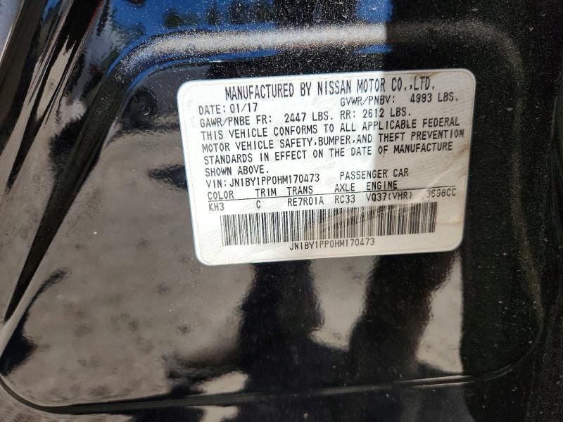 Aukcja sprzedaży 2017 Infiniti Q70l, vin: JN1BY1PP0HM170473, numer aukcji: 53981956