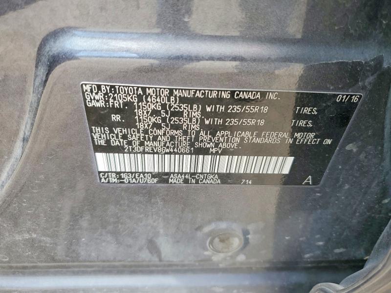 Aukcja sprzedaży 2016 Toyota Rav4, vin: 2T3DFREV8GW440661, numer aukcji: 53042396