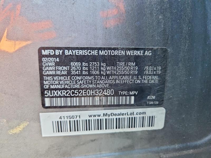 Aukcja sprzedaży 2014 Bmw X5, vin: 5UXKR2C52E0H32480, numer aukcji: 53226616