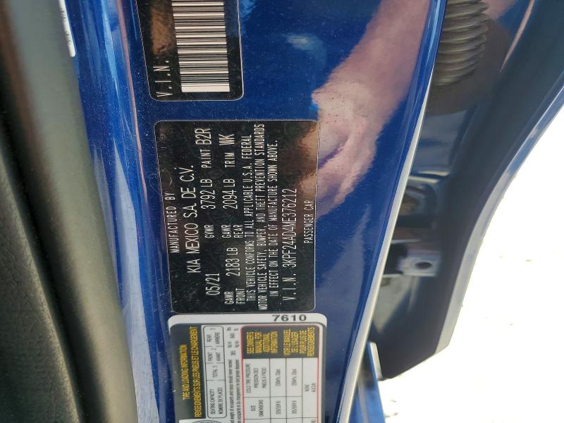 Продажа на аукционе авто 2021 Kia Forte, vin: 3KPF24AD4ME376212, номер лота: 53990366