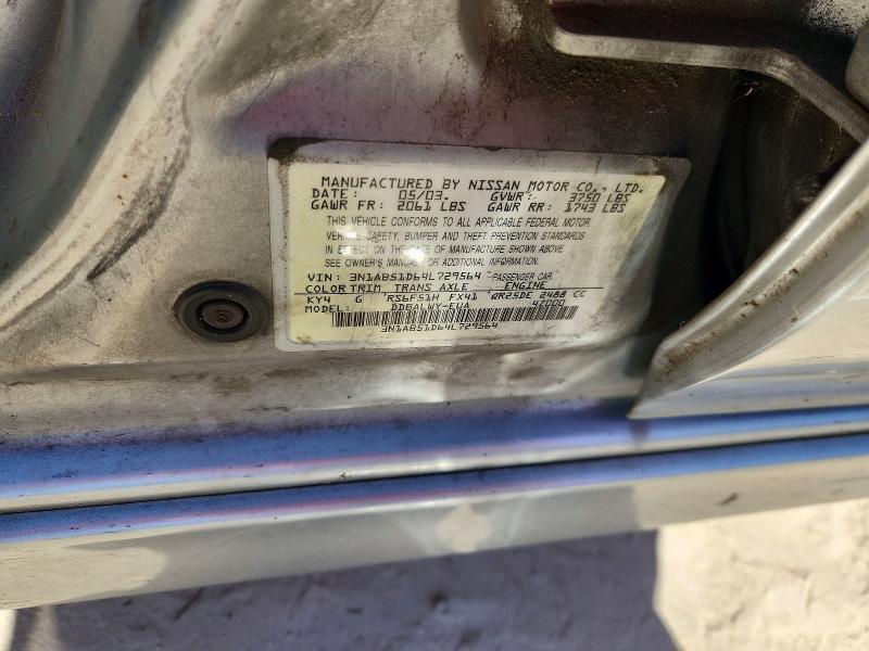 Продаж на аукціоні авто 2004 Nissan Sentra, vin: 3N1AB51D64L729564, номер лоту: 53810536