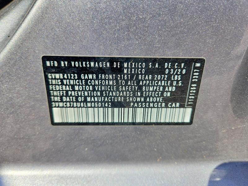 Продаж на аукціоні авто 2020 Volkswagen Jetta, vin: 3VWCB7BU6LM050142, номер лоту: 53614536