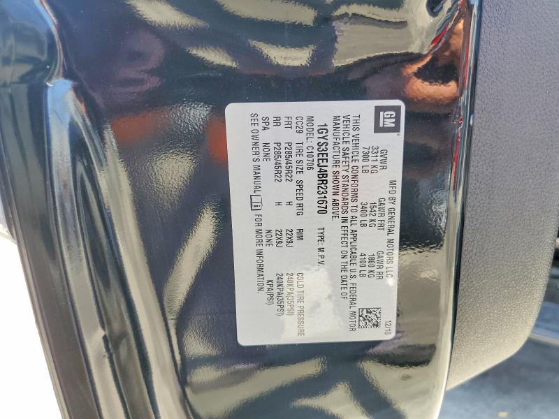 2011 Cadillac Escalade მანქანა იყიდება აუქციონზე, vin: 1GYS3EEJ4BR231670, აუქციონის ნომერი: 53968796