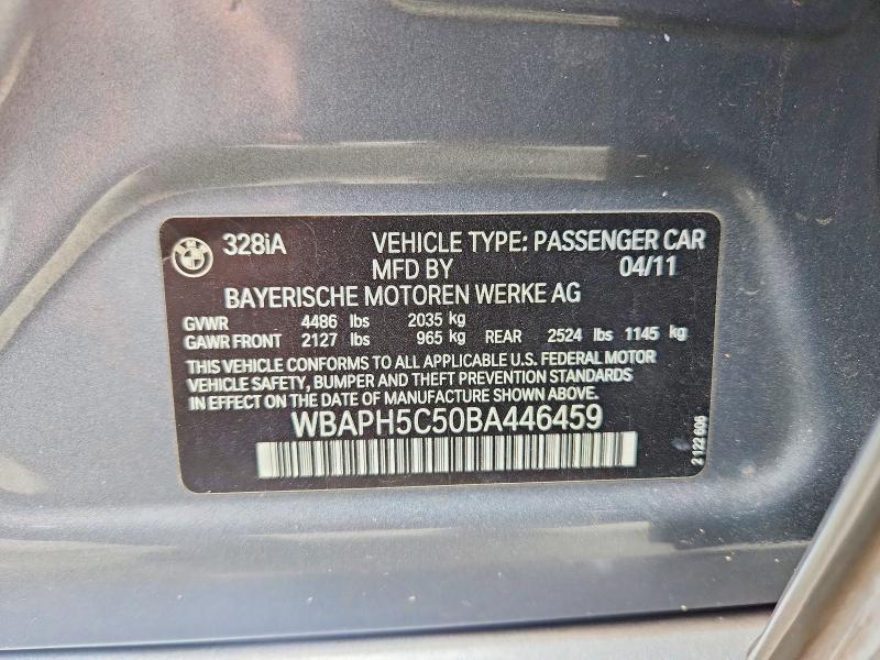Продаж на аукціоні авто 2011 Bmw 328, vin: WBAPH5C50BA446459, номер лоту: 55346836
