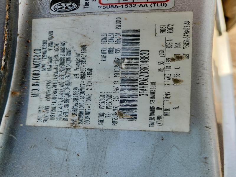 Aukcja sprzedaży 2008 Ford Fusion, vin: 3FAHP06Z08R148820, numer aukcji: 55012206