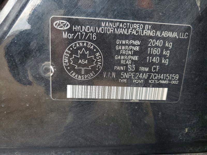 Продажа на аукционе авто 2016 Hyundai Sonata, vin: 5NPE24AF7GH415159, номер лота: 55242566