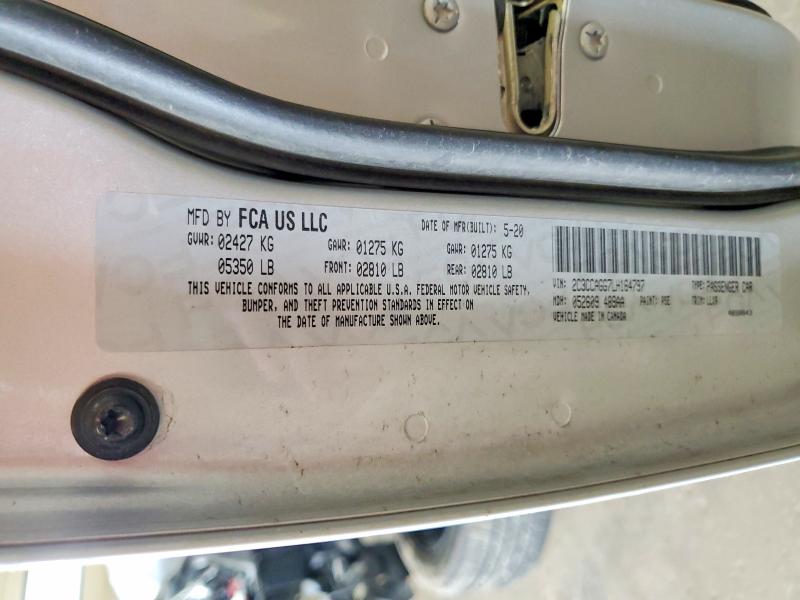 54846686 :رقم المزاد ، 2C3CCAGG7LH164797 vin ، 2020 Chrysler 300 مزاد بيع