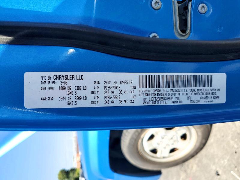 Aukcja sprzedaży 2008 Jeep Patriot, vin: 1J8FT28W38D703904, numer aukcji: 53668016