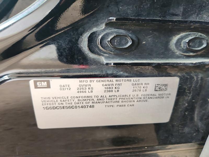 2012 Cadillac Cts მანქანა იყიდება აუქციონზე, vin: 1G6DC5E56C0140748, აუქციონის ნომერი: 51826056
