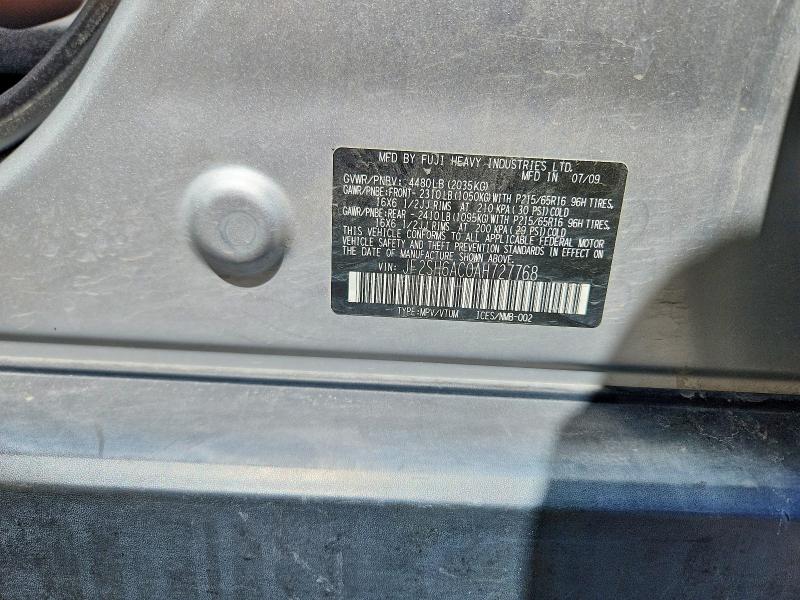 Продаж на аукціоні авто 2010 Subaru Forester, vin: JF2SH6AC0AH727768, номер лоту: 52849586