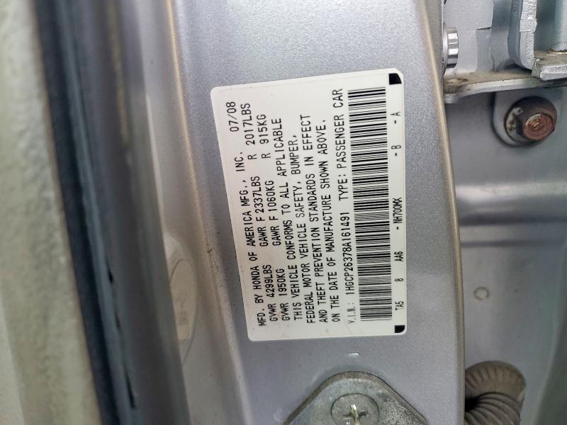 Продаж на аукціоні авто 2008 Honda Accord Lx, vin: 1HGCP26378A161491, номер лоту: 52326196