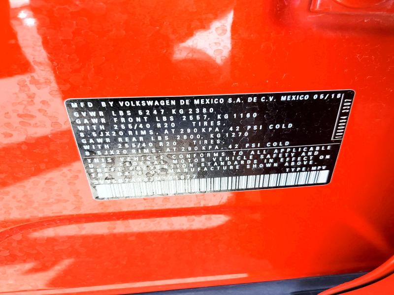 Продаж на аукціоні авто 2018 Volkswagen Tiguan, vin: 3VV5B7AX8JM161877, номер лоту: 54006086