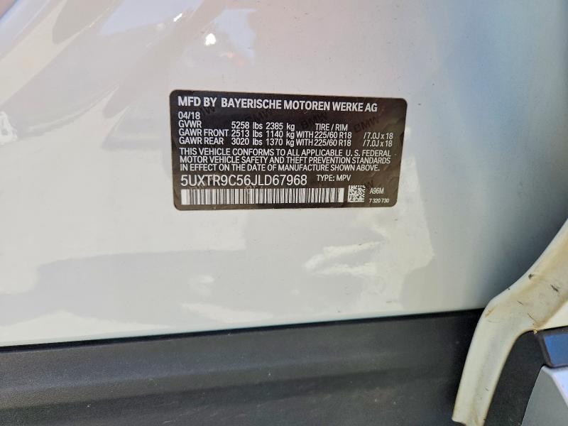 2018 Bmw X3 მანქანა იყიდება აუქციონზე, vin: 5UXTR9C56JLD67968, აუქციონის ნომერი: 51193196
