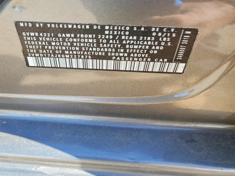 Aukcja sprzedaży 2016 Volkswagen Jetta, vin: 3VWD17AJ8GM227875, numer aukcji: 52151676