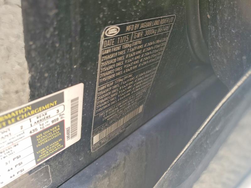 Продажа на аукционе авто 2016 Land Rover Range Rover Sport, vin: SALWR2VF3GA640063, номер лота: 51922426