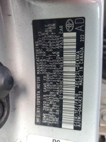 52531736 :رقم المزاد ، 2T1BURHE2EC016635 vin ، 2014 Toyota Corolla مزاد بيع