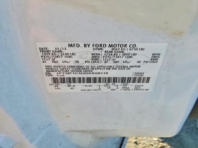Продажа на аукционе авто 2013 Ford F150, vin: 1FTMF1CM3DKE08118, номер лота: 52857336
