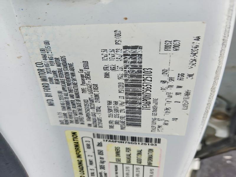 2016 Ford Fusion მანქანა იყიდება აუქციონზე, vin: 1FA6P0H75G5125103, აუქციონის ნომერი: 52290256