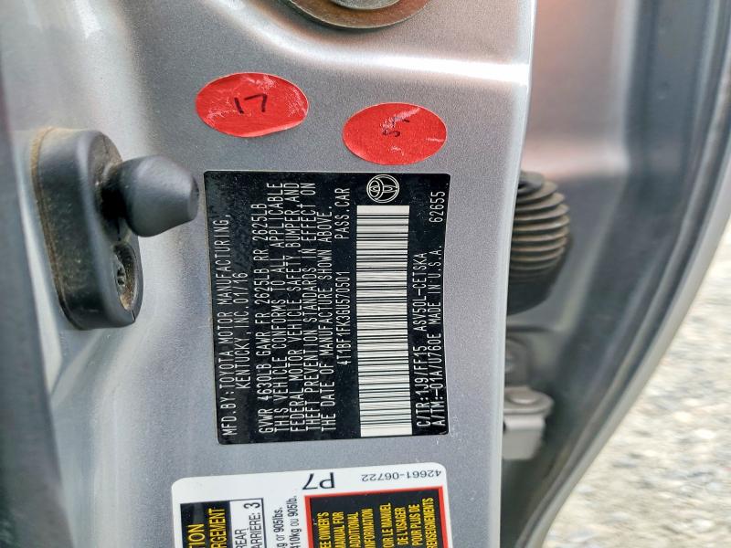 Aukcja sprzedaży 2016 Toyota Camry, vin: 4T1BF1FK3GU570501, numer aukcji: 55389856