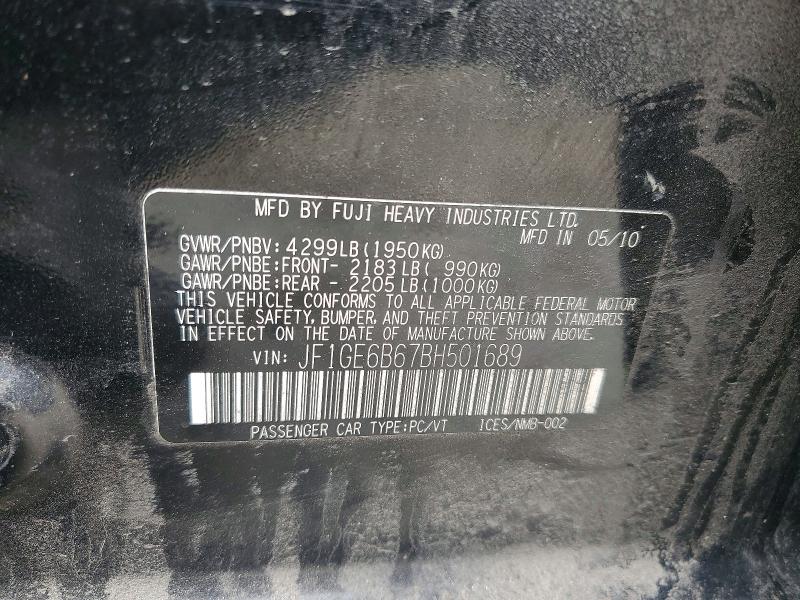 Продажа на аукционе авто 2011 Subaru Impreza, vin: JF1GE6B67BH501689, номер лота: 52770356