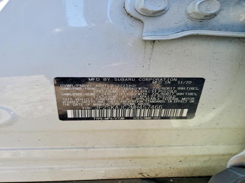 Aukcja sprzedaży 2021 Subaru Forester, vin: JF2SKAJC2MH457466, numer aukcji: 55185676
