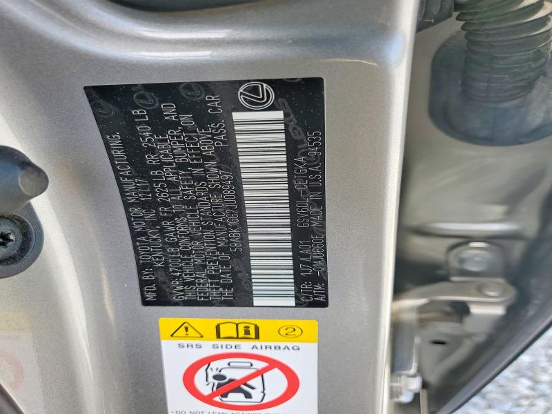 Продажа на аукционе авто 2018 Lexus Es, vin: 58ABK1GG2JU089497, номер лота: 53407446
