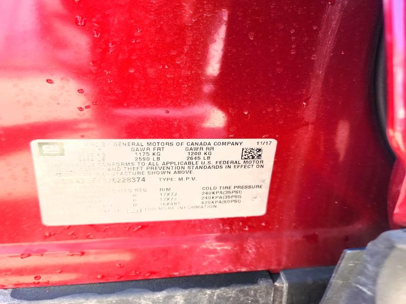 Aukcja sprzedaży 2018 Chevrolet Equinox, vin: 2GNAXJEV3J6228374, numer aukcji: 53626076
