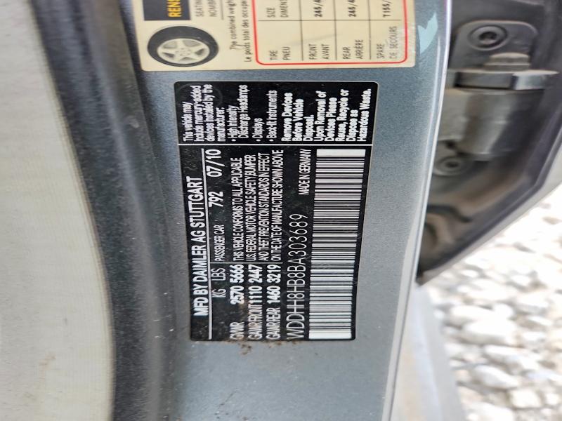 51279686 :رقم المزاد ، WDDHH8HB8BA303689 vin ، 2011 Mercedes-benz E مزاد بيع