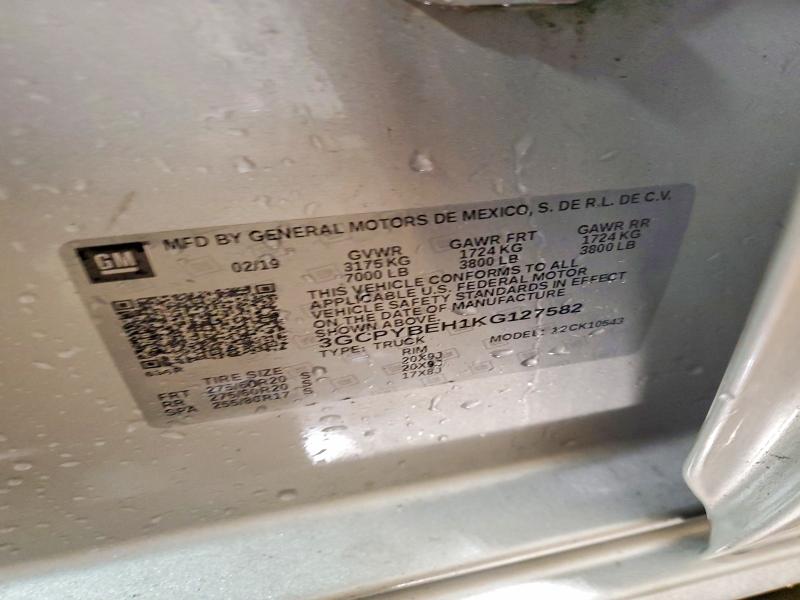 Aukcja sprzedaży 2019 Chevrolet Silverado, vin: 3GCPYBEH1KG127582, numer aukcji: 52661856