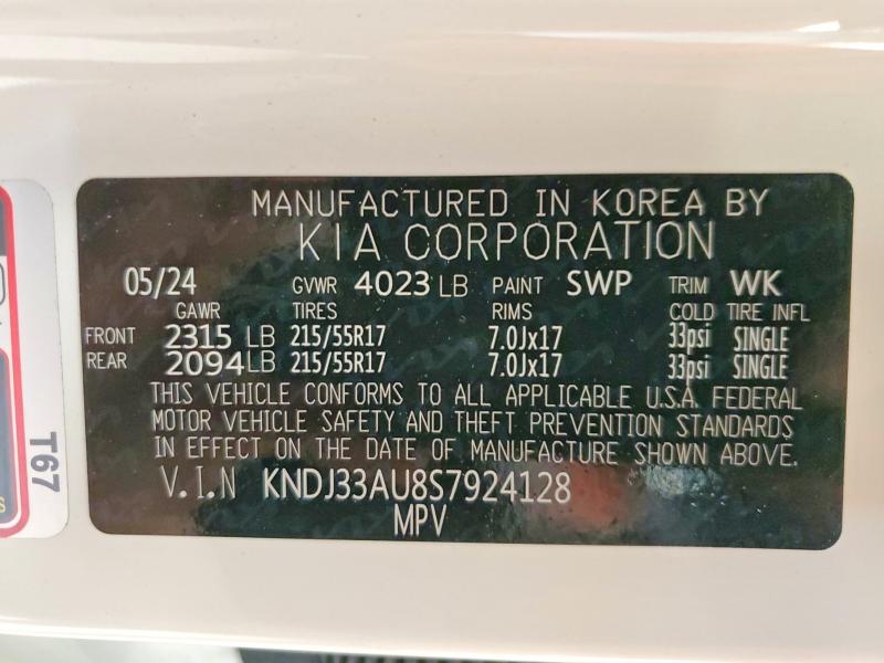 Aukcja sprzedaży 2025 Kia Soul, vin: KNDJ33AU8S7924128, numer aukcji: 52062026