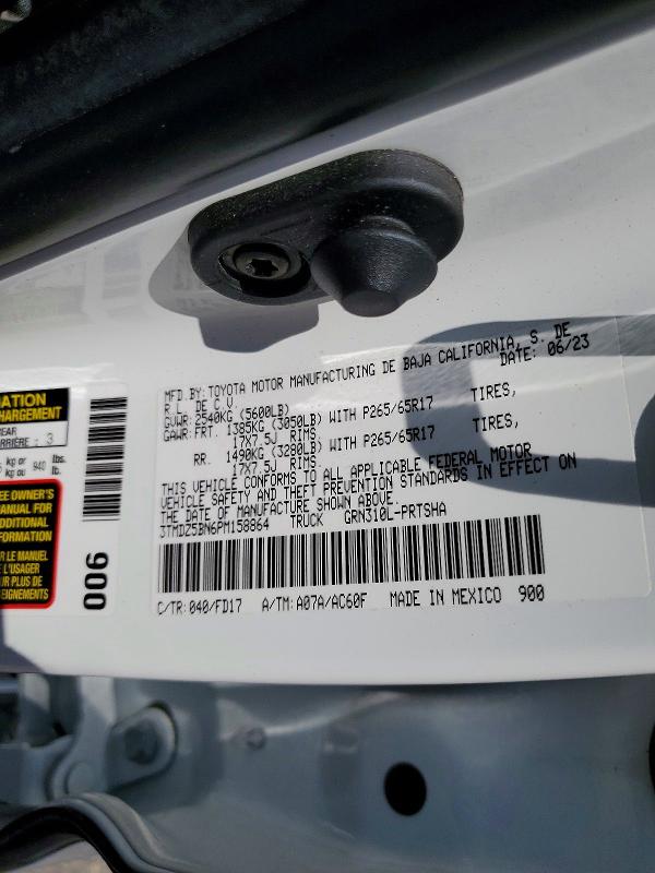 Aukcja sprzedaży 2023 Toyota Tacoma, vin: 3TMDZ5BN6PM158864, numer aukcji: 53597086