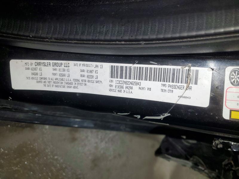 2013 Dodge Avenger მანქანა იყიდება აუქციონზე, vin: 1C3CDZAB2DN625843, აუქციონის ნომერი: 53190256