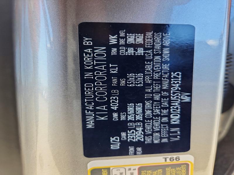 53851826 :رقم المزاد ، KNDJ23AU5S7943125 vin ، 2025 Kia Soul مزاد بيع