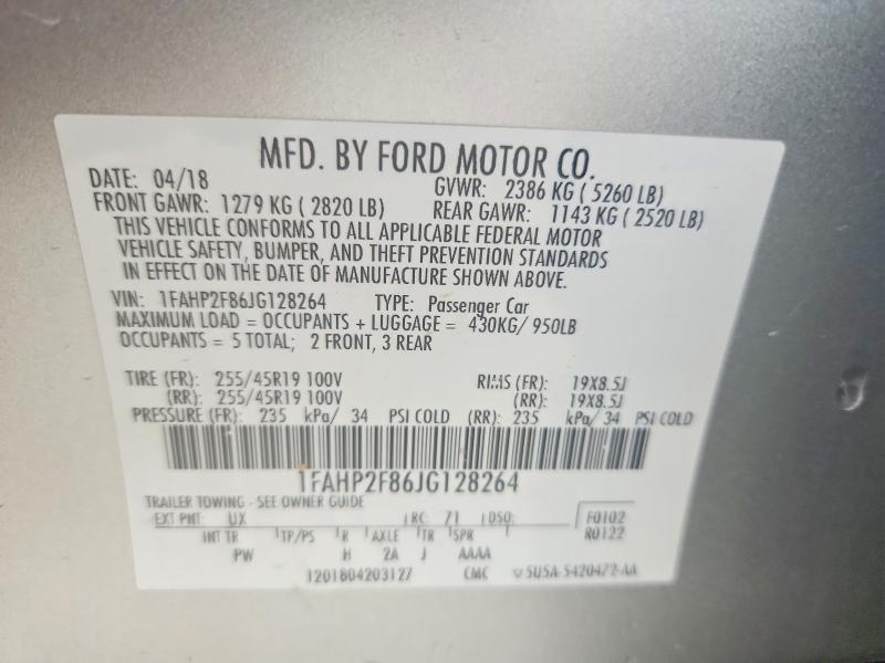 Продажа на аукционе авто 2018 Ford Taurus, vin: 1FAHP2F86JG128264, номер лота: 55235926