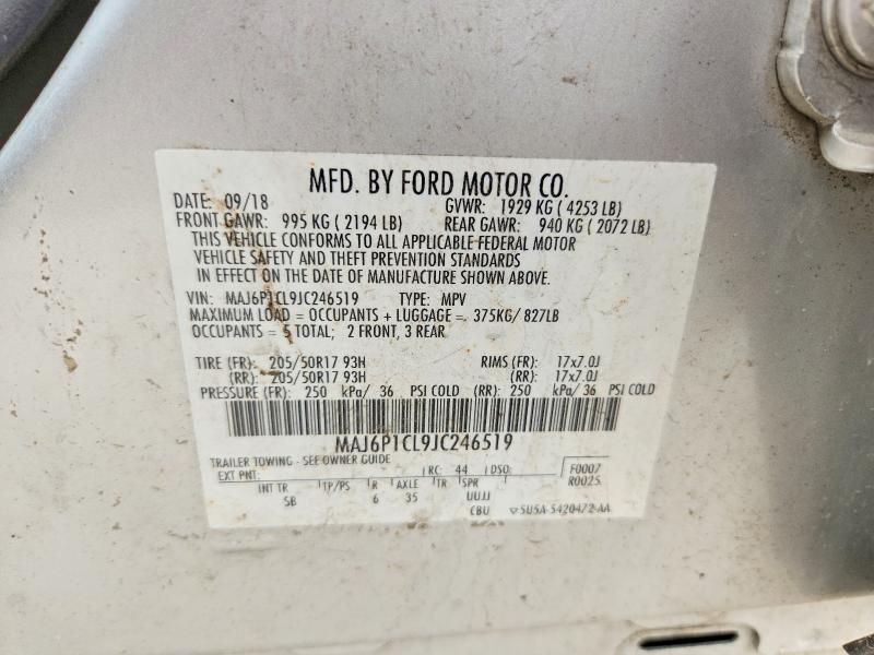 Aukcja sprzedaży 2018 Ford Ecosport, vin: MAJ6P1CL9JC246519, numer aukcji: 54472606